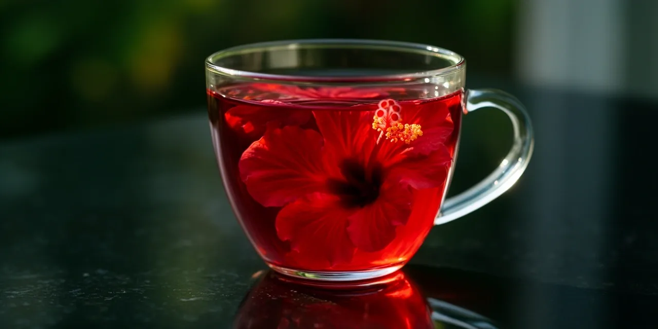 Infusion d'hibiscus antioxydante